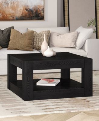 Hughes 32" Wood Wide Square Coffee Table