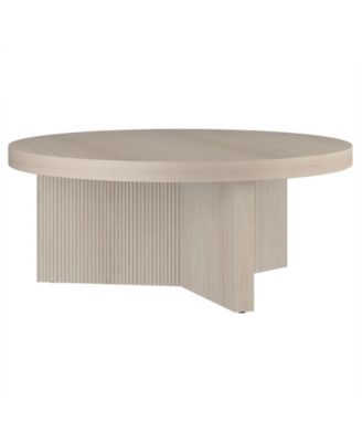 Holm 36" Wood Wide Round Coffee Table