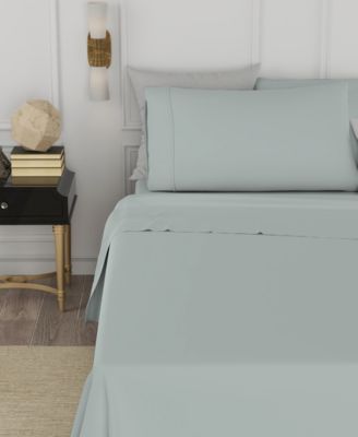 Brushed Cool Crisp 225-Thread Count Solid Cotton 3-Pc. Sheet Set, Twin XL