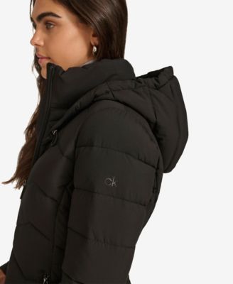 Women's Short Zip-Up Hooded Puffer Coat