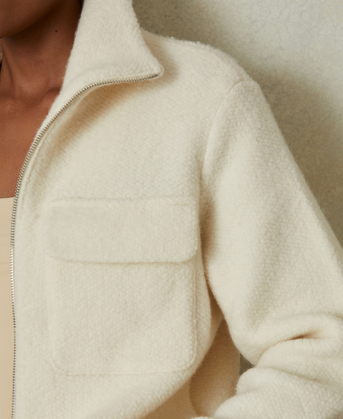 Reiss Women's Les 100 Ciels Textured Wool Jacket