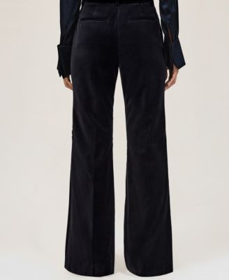 Women's Verda Cotton Velvet Satin-Stripe Pants