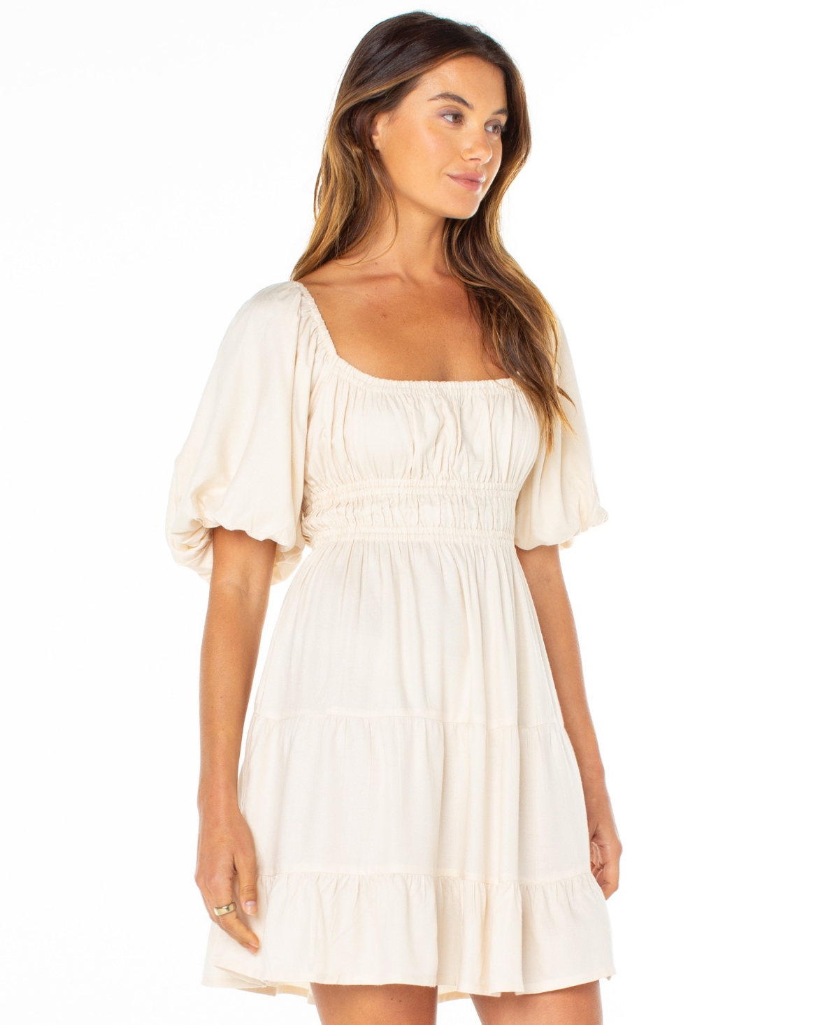 Roxy Women's Sunset Oasis Square Neck Dress In Metallic