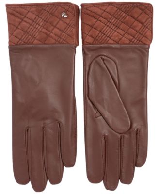 Suede Plaid Cuff Glove