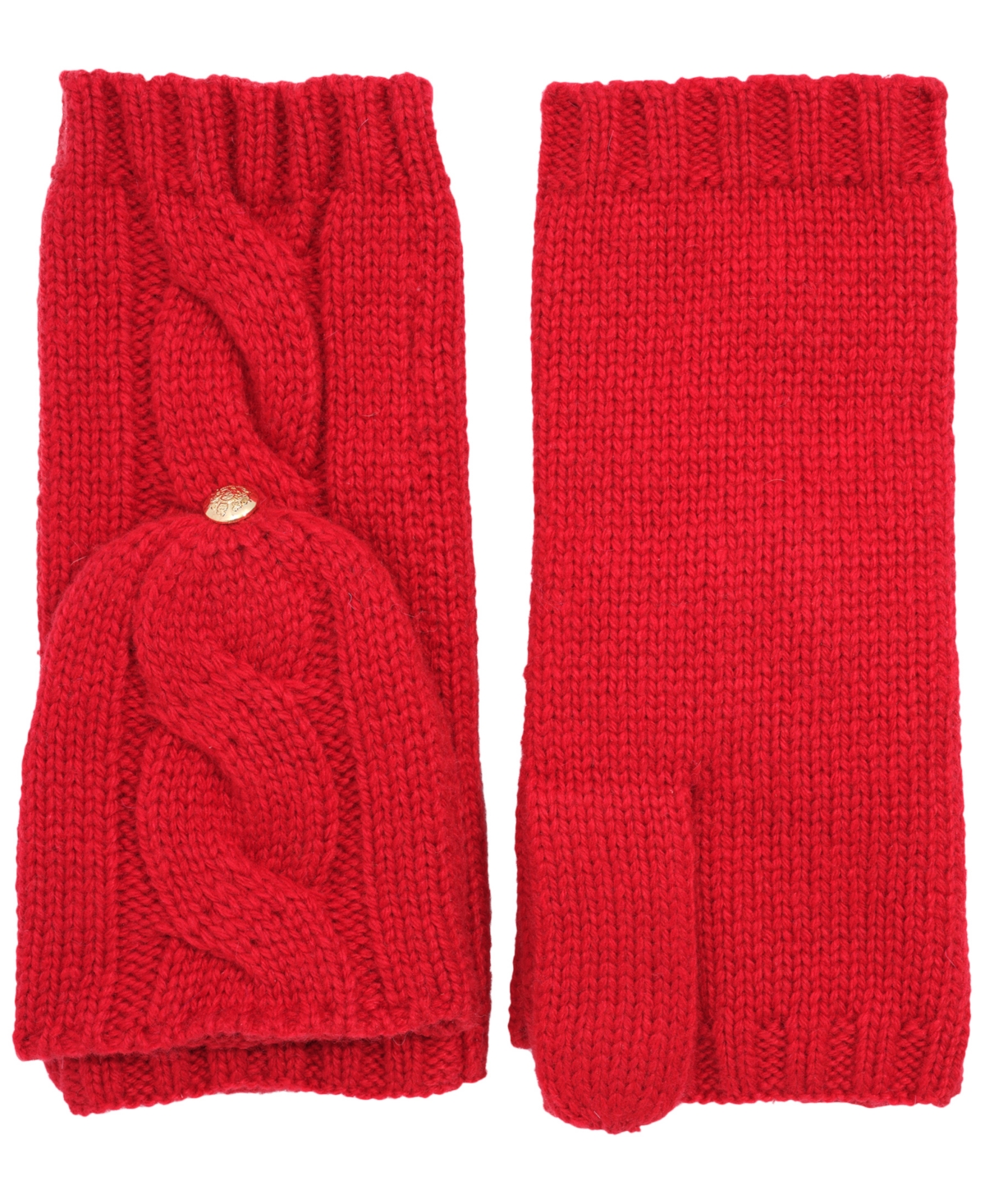Ralph Lauren Cable Pop-top Glove In Red