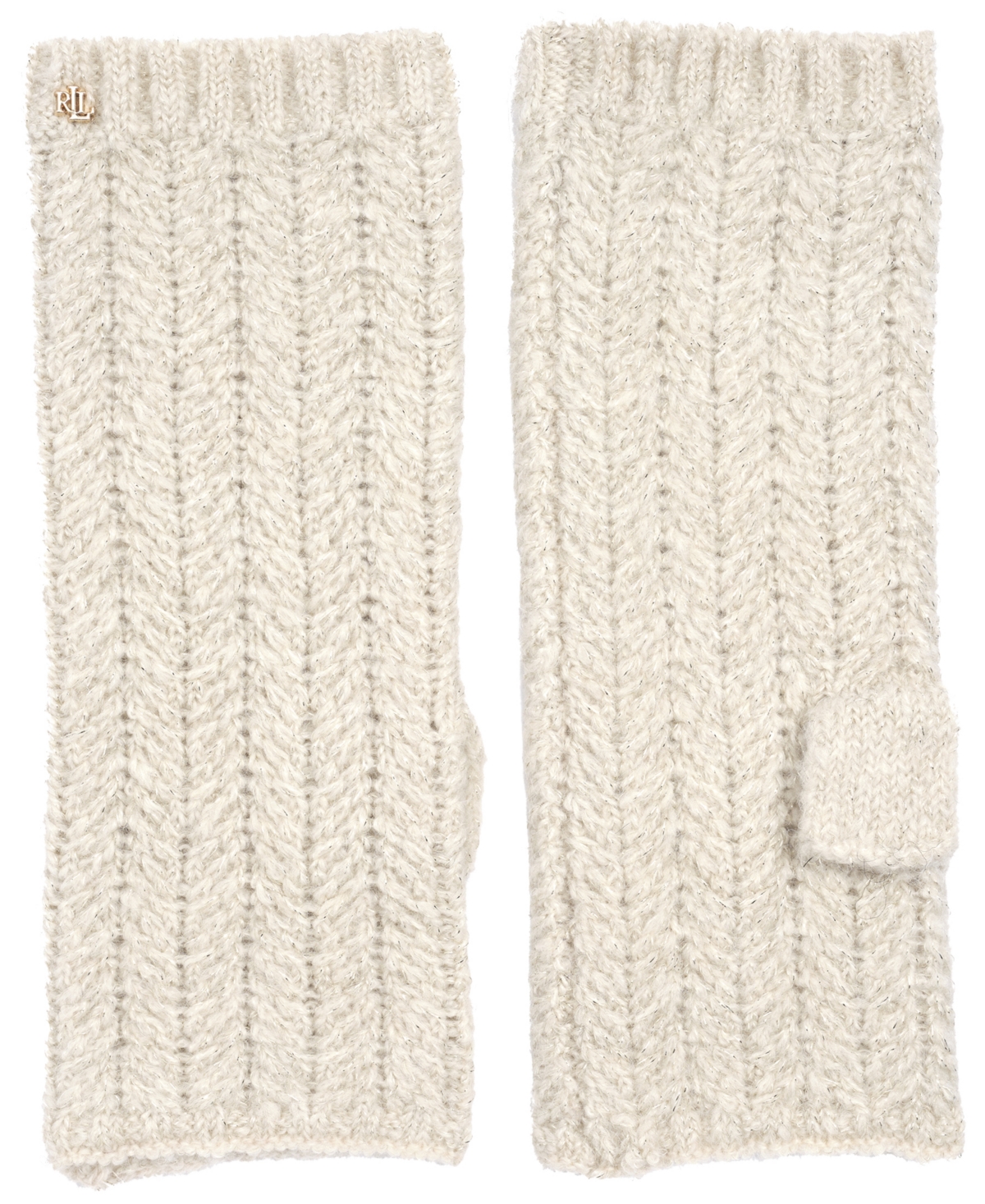 Lauren Ralph Lauren Metallic Herringbone Fingerless Glove