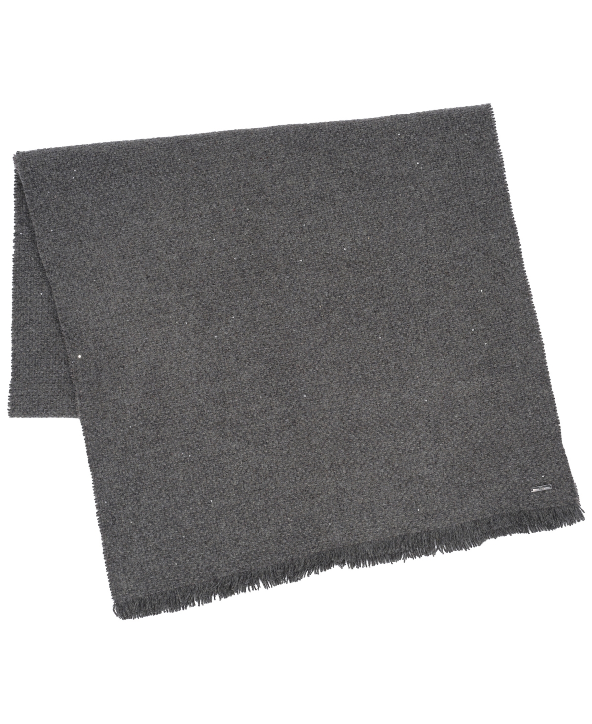 Ralph Lauren Soft Basket Weave Scarf In Gray