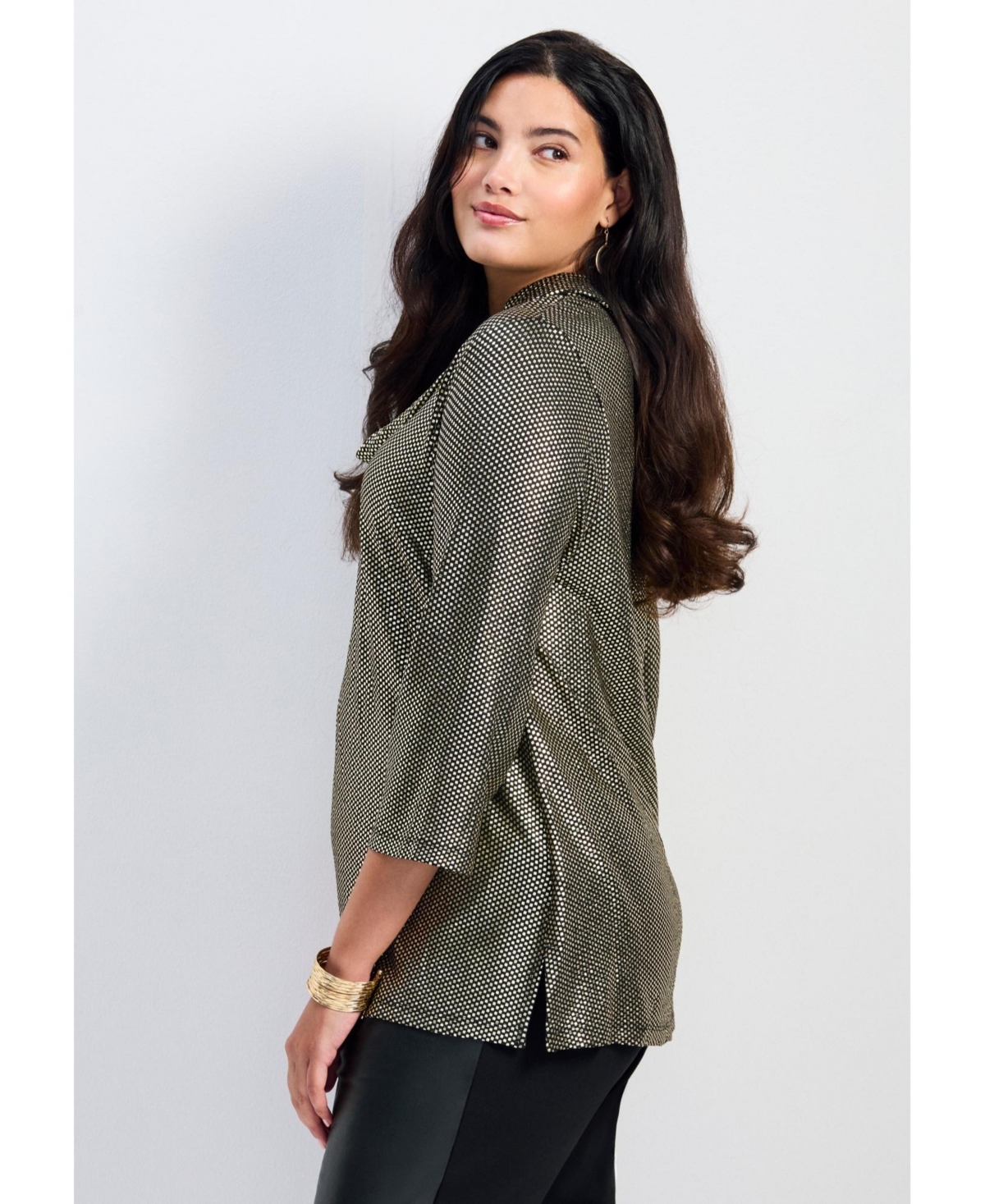 Avenue Women's Felicia Metallic Knit Top