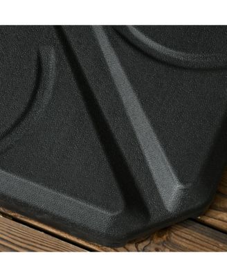 4 Pieces Patio Umbrella Base w/ U-Locking,