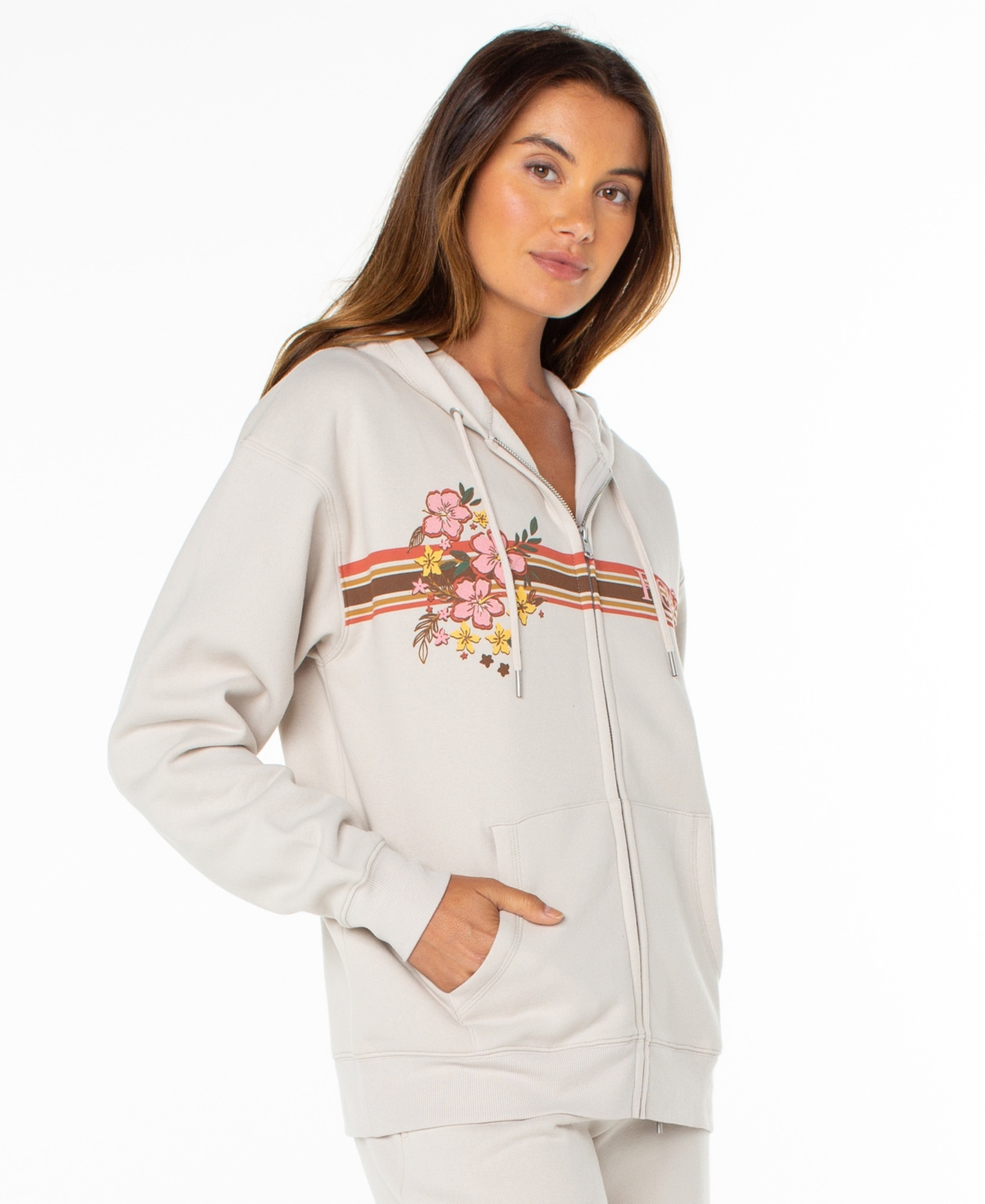 Roxy Tidal Front Zip In White