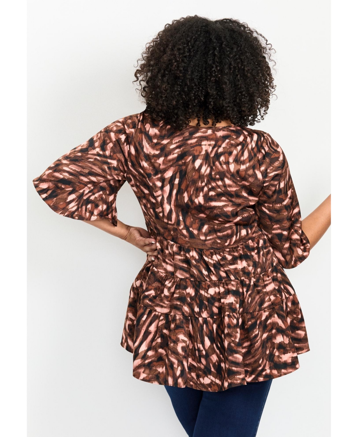 Avenue Women's Plus Aly Tiered Top