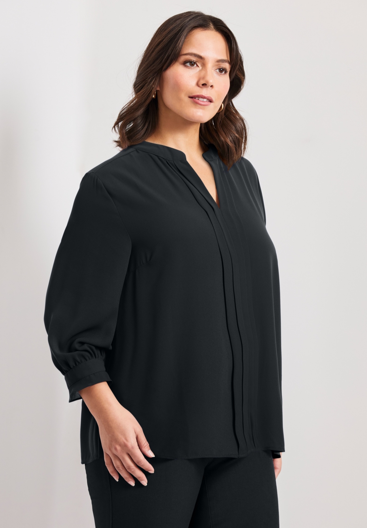 Avenue Women's Pintuck Popover Top