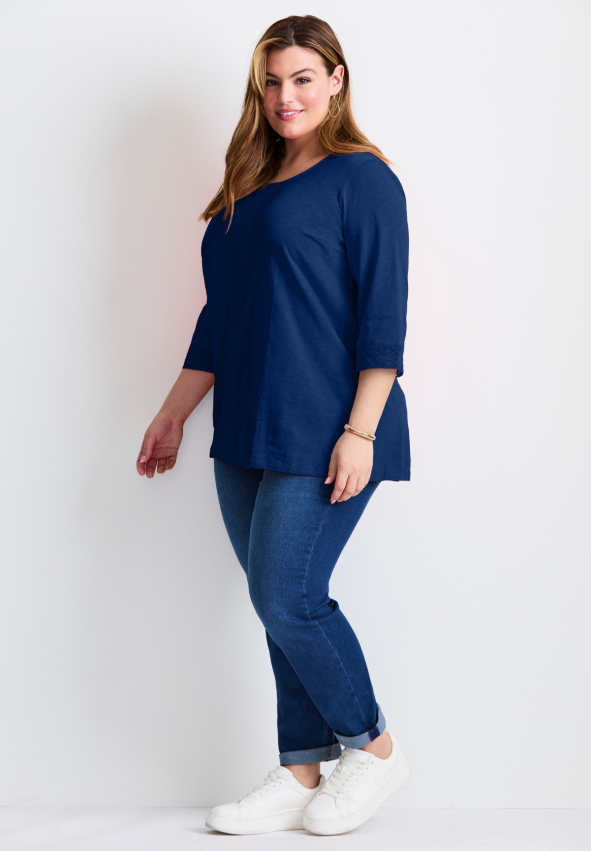 Avenue Women's Crochet Trim Tunic