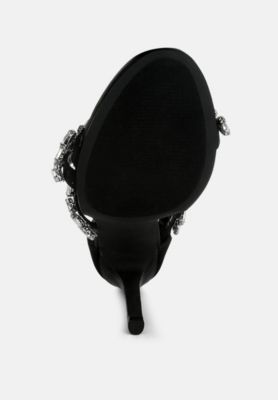 Womens Korna Diamante Embellished Stiletto Heel Sandals