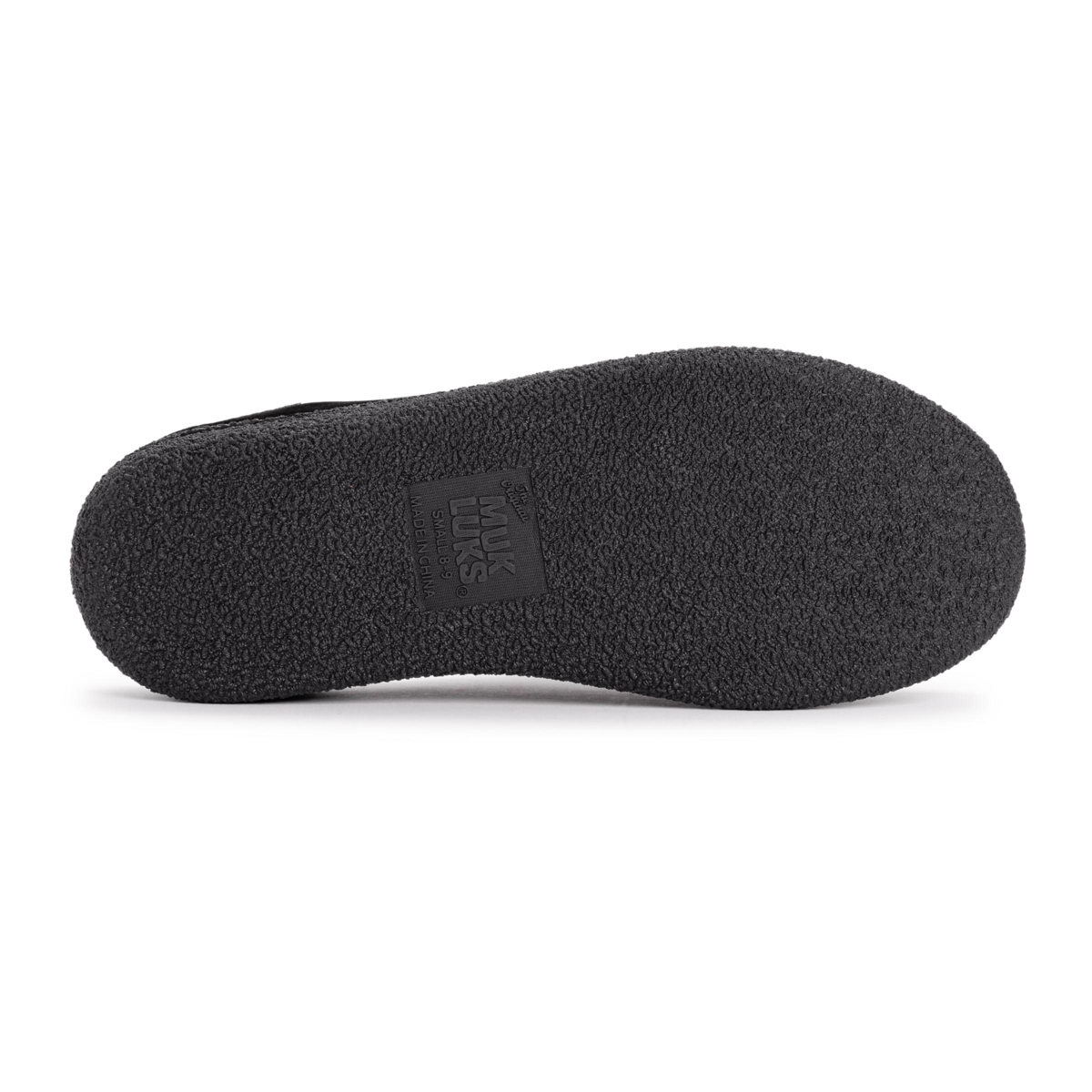 Muk Luks Mens Staughton Clog Slipper, Black, 12