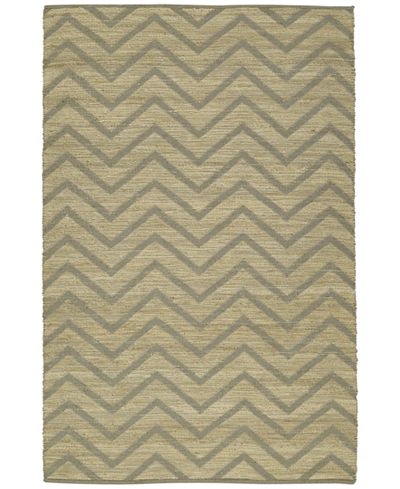 D Style Reversible Jute Chevron Silver Area Rugs