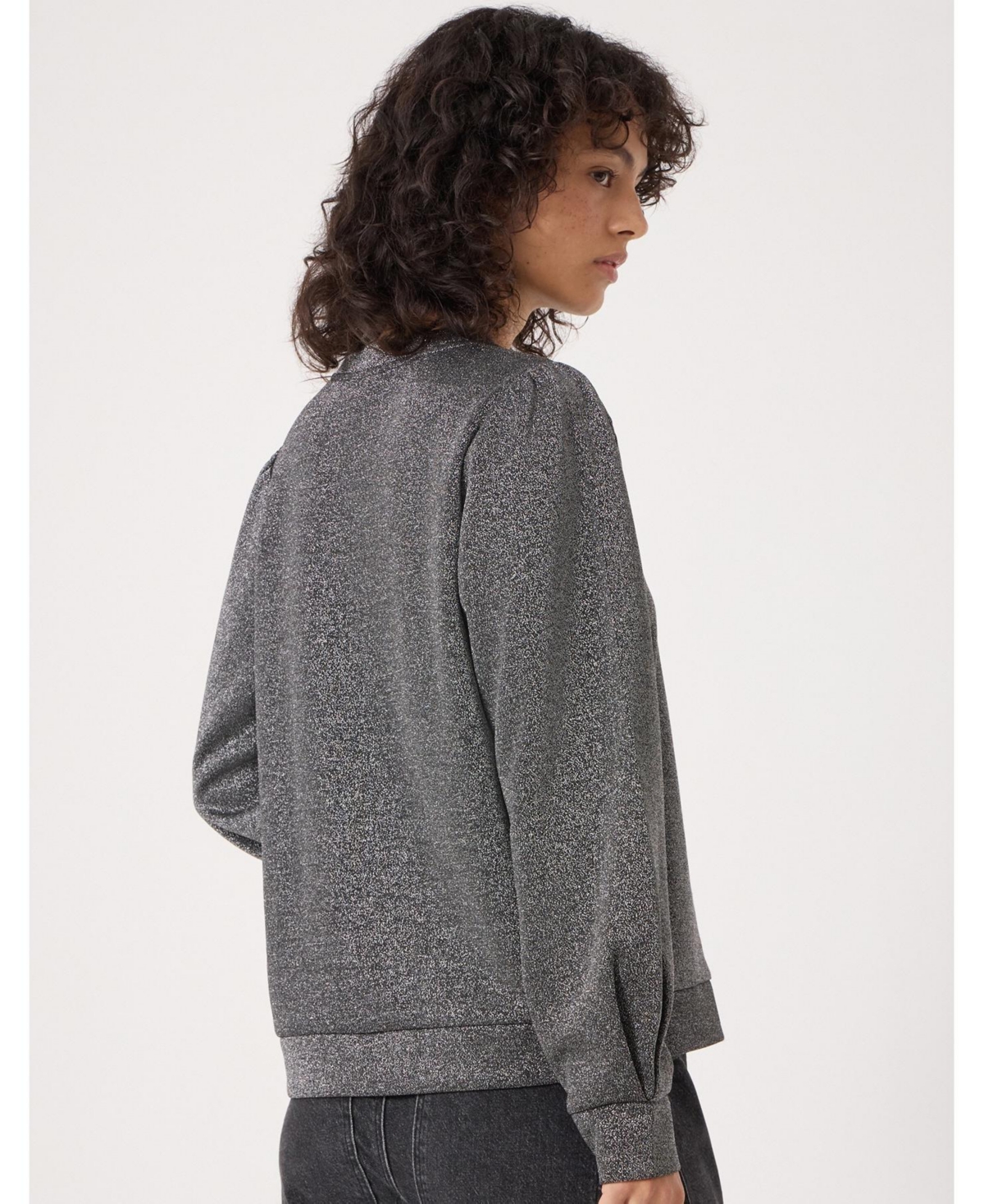 Hush Women's Emily Sparkle Puff Sleeve Jersey Top