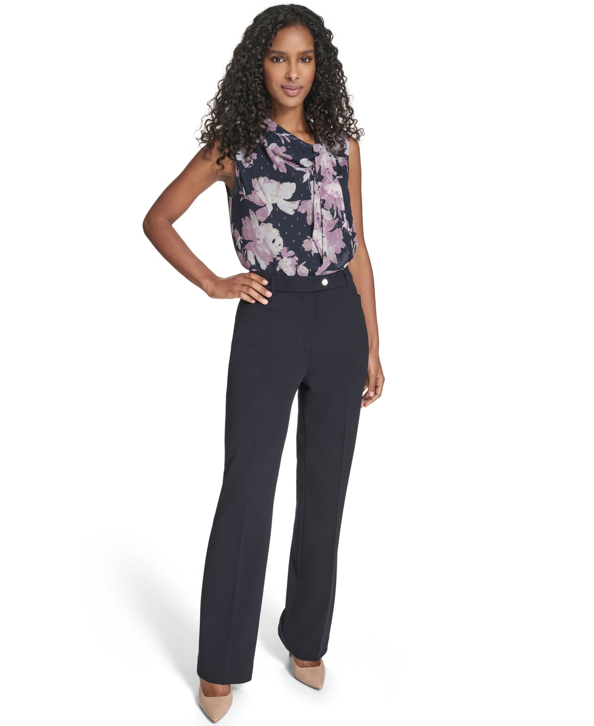 Calvin Klein Petite Modern Fit High-Rise Pants