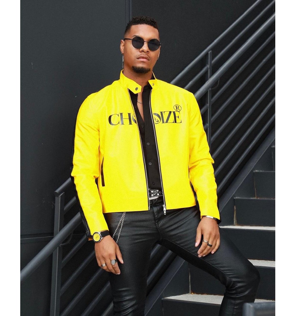 Peugeot Men's Sport Bezel Watch with Yellow Dial and Black Canvas Strap