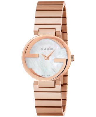 gucci rose gold watch womens