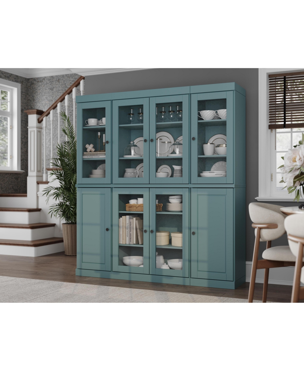 Palace Imports 100% Solid Wood 65" Pantry China Cabinet with Raised Panel