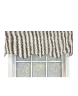 Duval Regal Valance Black. 3" Rod Pocket 50"W x 17"L