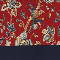 Gianna Banded Valance. 3" Rod Pocket, Contrast bottom banding.