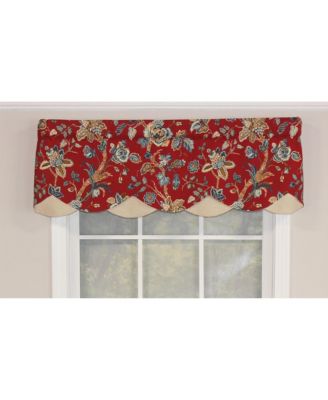 Gianna Petticoat Valance 3"Rod Pocket, Contrast Bottom fabric. 50"W x 15"L