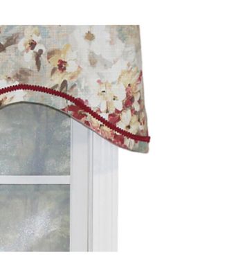 Tia Cornice Valance . 3" Rod Pocket, Elevated trim decor. 50"W X 17"L