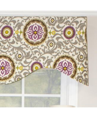 Celestial Cornice 100% Cotton with Fully Lined 3" Rod Pocket Valnance for Windows 50" x 17" Sterling