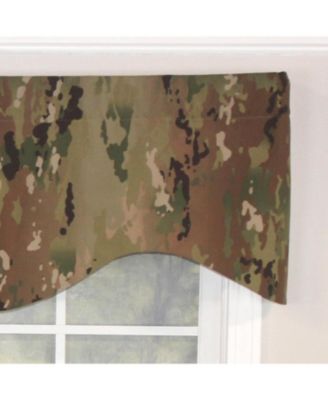Cloak Cornice 100% Cotton with Fully Lined 3" Rod Pocket Valnance for Windows 50" x 17" Green