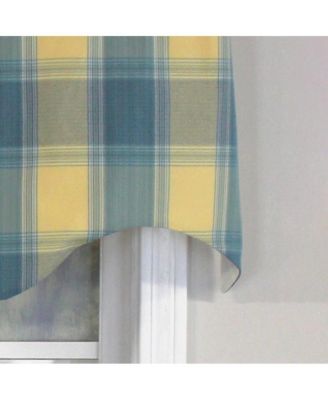 Syon Park Plaid Regal Style 3" Rod Pocket Valance 50" x 17" Multicolor by RLF Home
