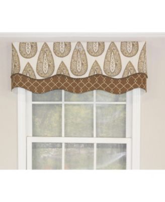 Yorkshire Window Treatment Glory Premium Quality Valance 3" Rod Pocket 50" x 16" Cafe