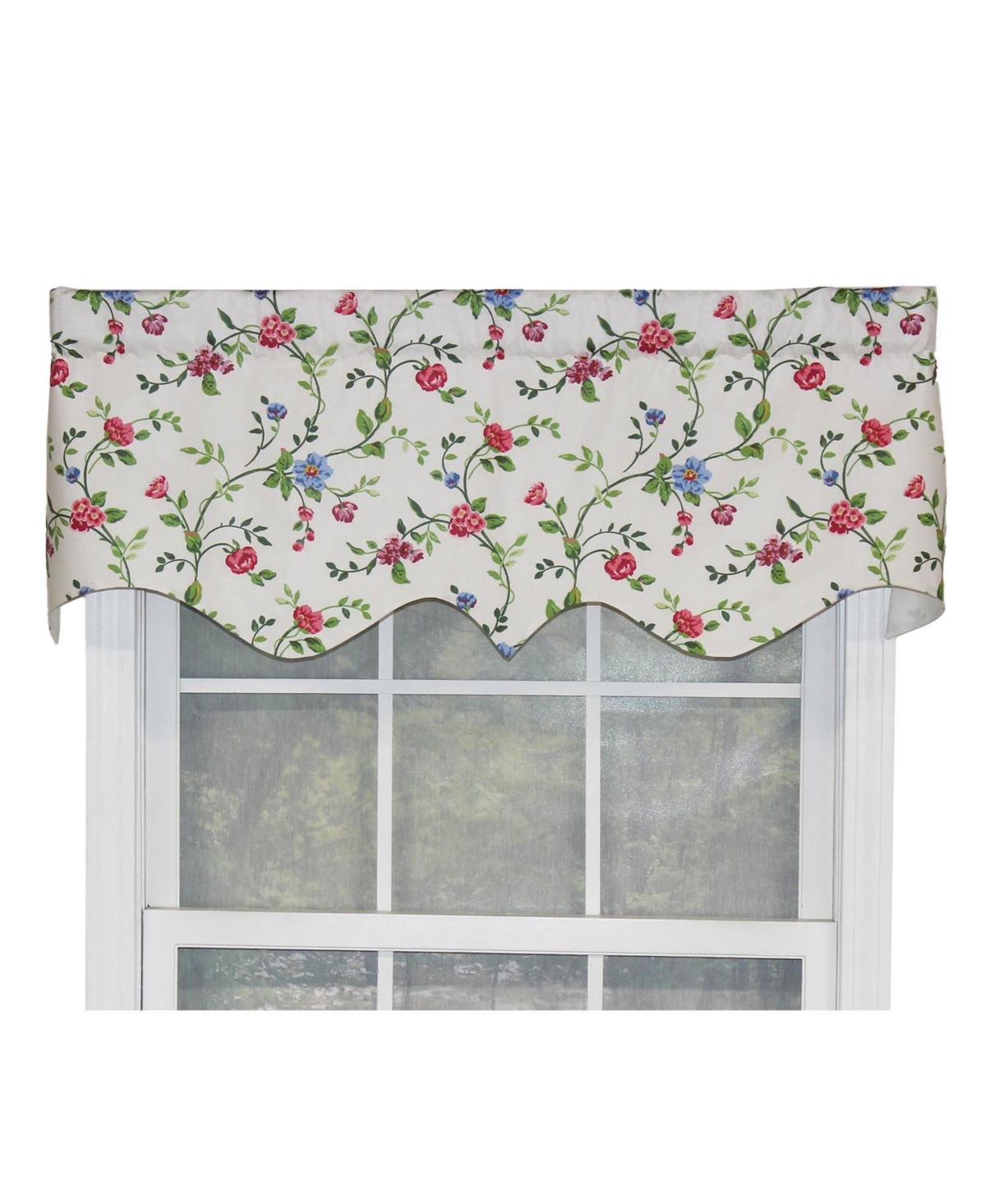 English Ivy Regal Style 3" Rod Pocket Valance 50" x 17" Spring by Rlf Home