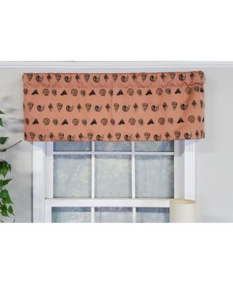 Modern Design Classic Seascape Tailored Style Window Valance 50" x 17" Peach