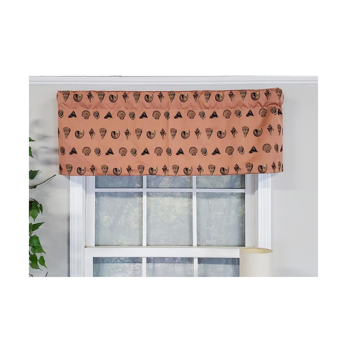 Rlf Home Modern Design Classic Seascape Tailored Style Window Valance 50" x 17" Peach