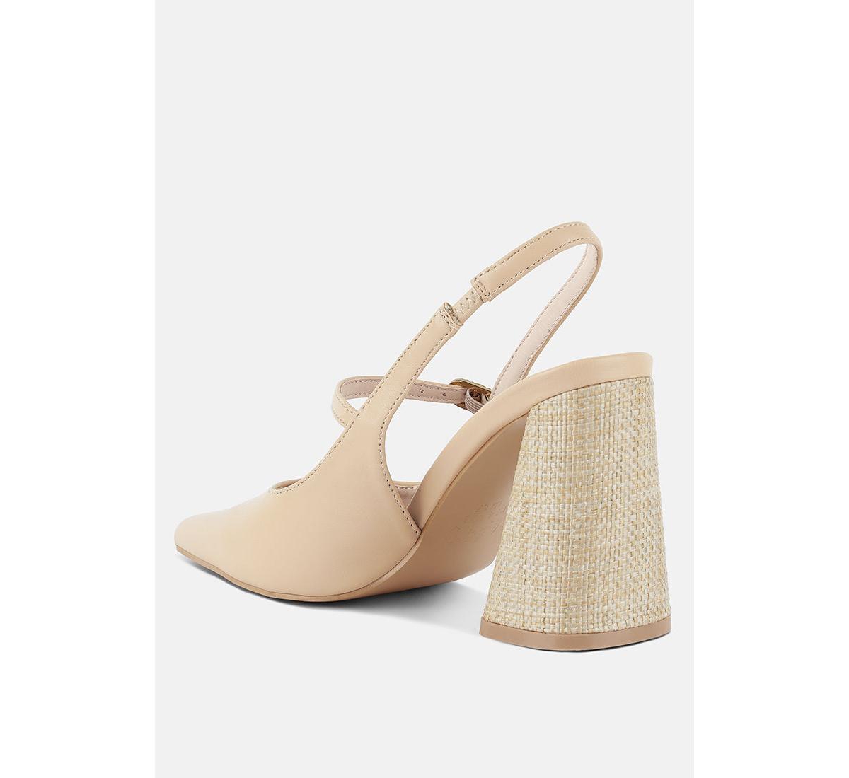 nougat flared heel party sandals