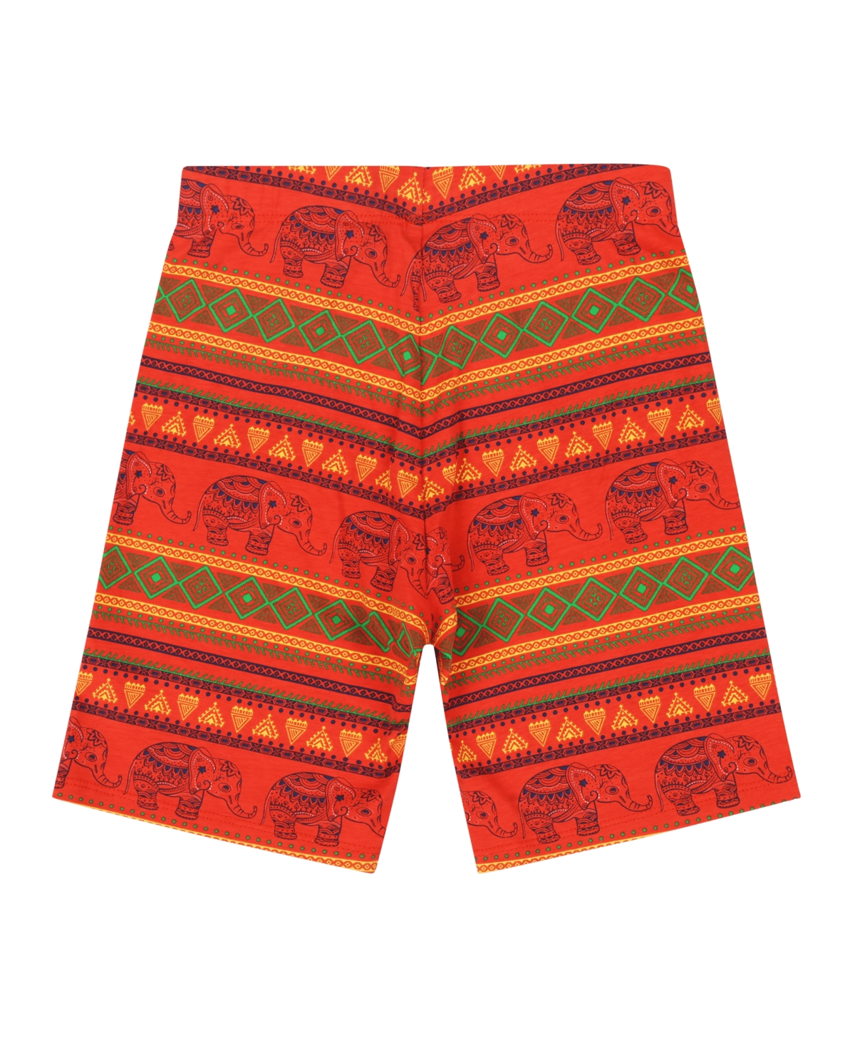 Mixed Up Clothing Girls Flutter Sleeve V-Neck Embroidered Tunic Top and Cozy Elephant Print Shorts, 2-Piece Set