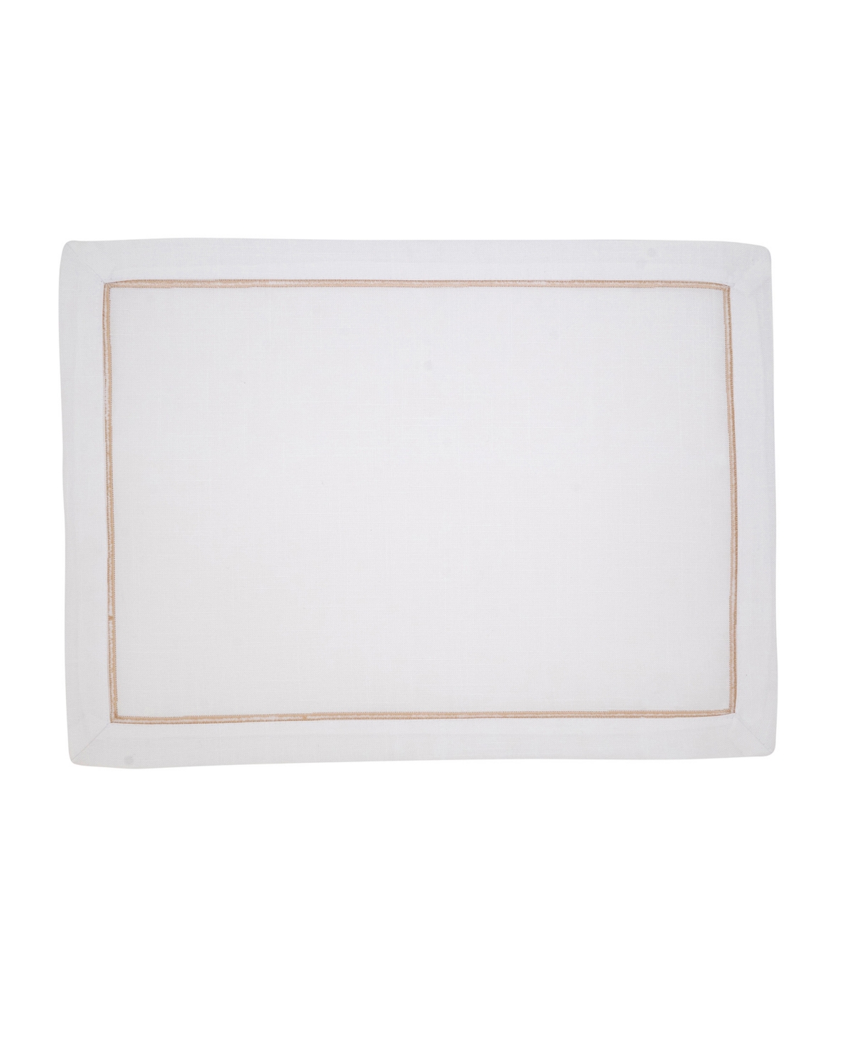 Saro Lifestyle Embroidered Line Design Placemat, Set Of 4 In Gold