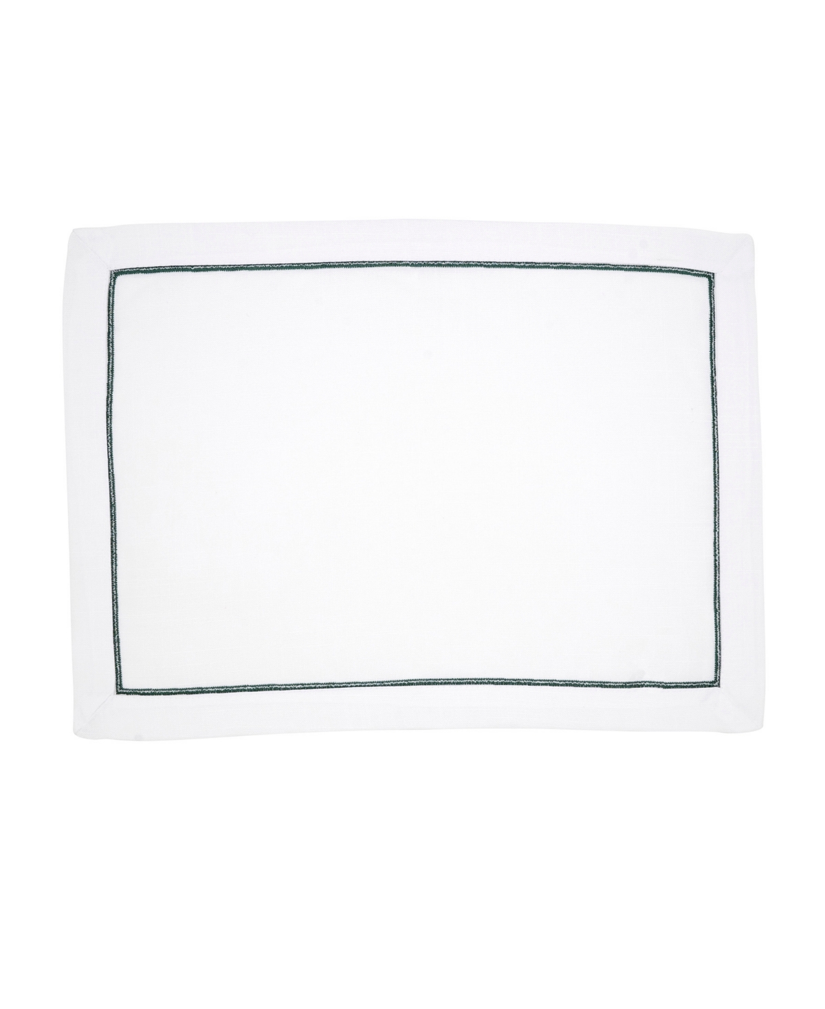 Saro Lifestyle Embroidered Line Design Placemat, Set Of 4 In Green