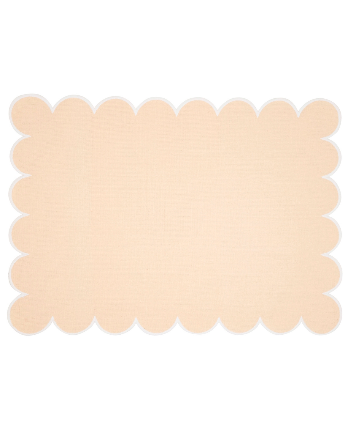 Saro Lifestyle Eco Scallop Border Placemat, Set Of 4 In Pink