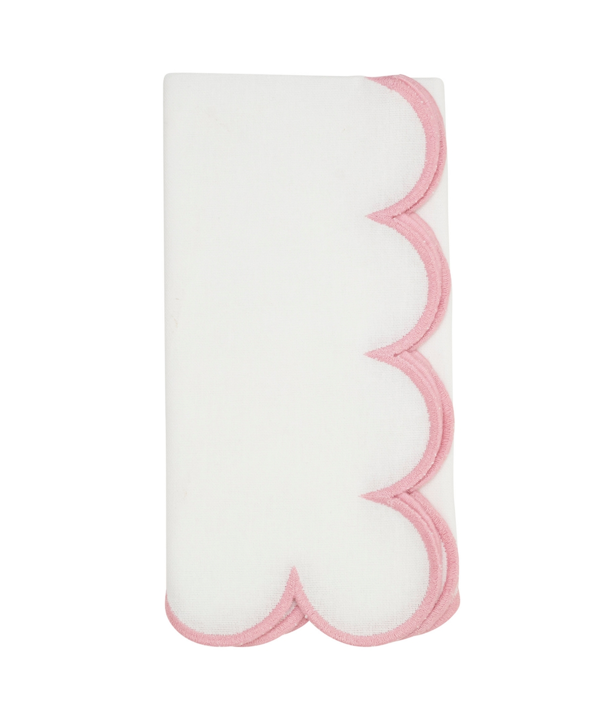 Saro Lifestyle Scalloped Hem Napkin, Set Of 4 In Multi