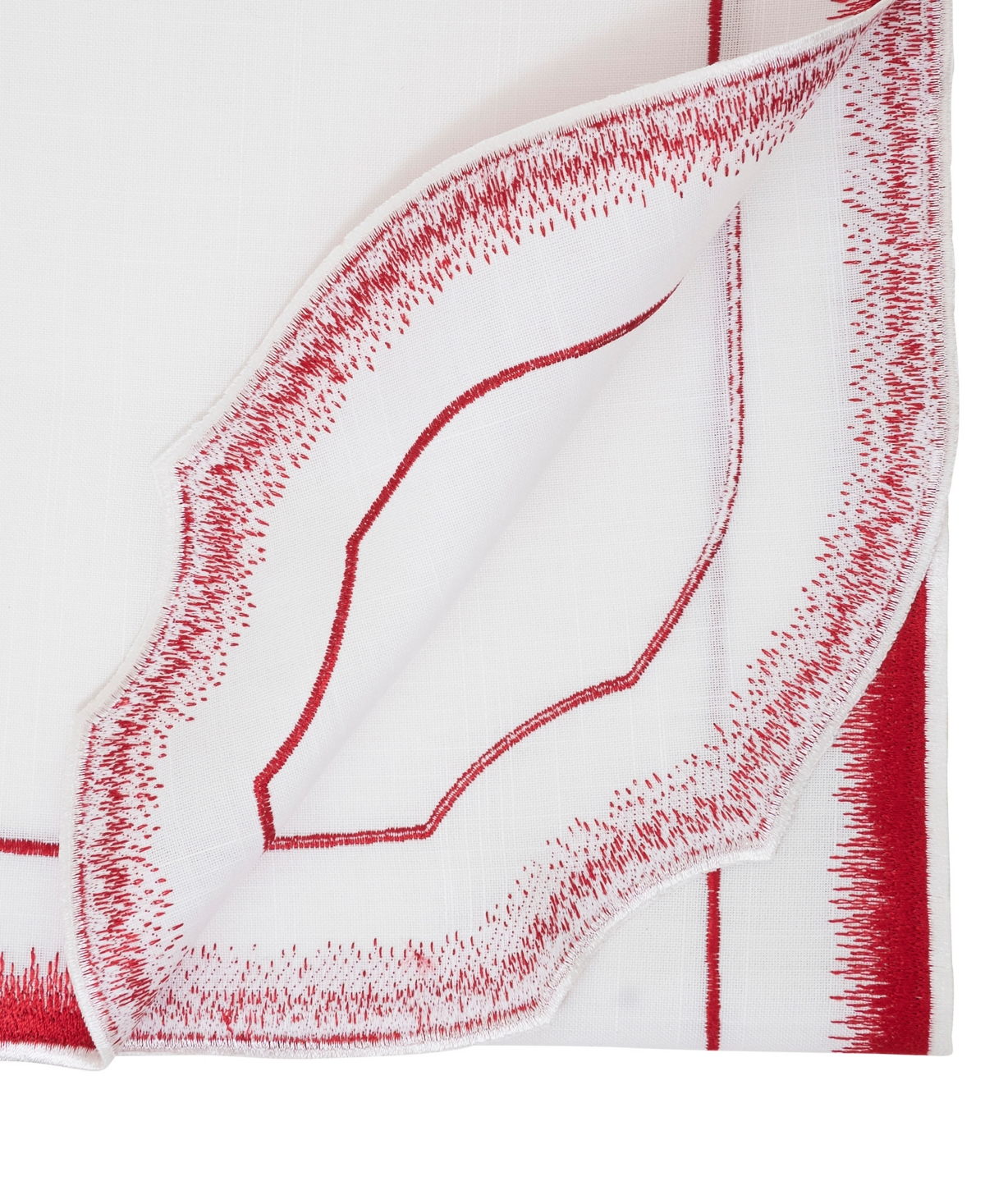 Saro Lifestyle Elegant Embroidery Detail Table Runner, 16" x 70"