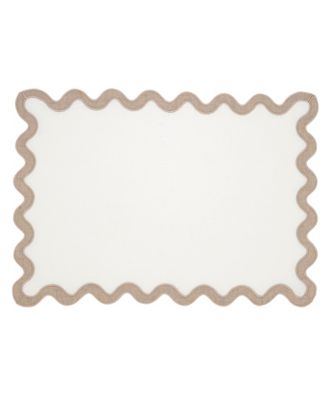 Linen Eco Scallop Border Placemat, Set of 4