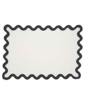 Linen Eco Scallop Border Placemat, Set of 4