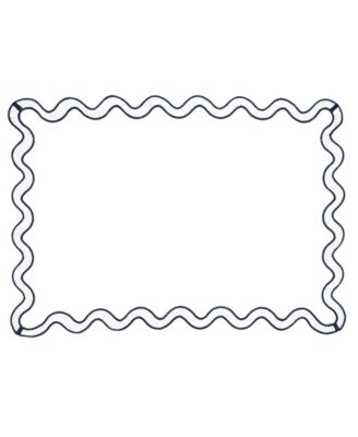 Linen Eco Scallop Border Placemat, Set of 4