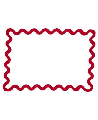 Linen Eco Scallop Border Placemat, Set of 4