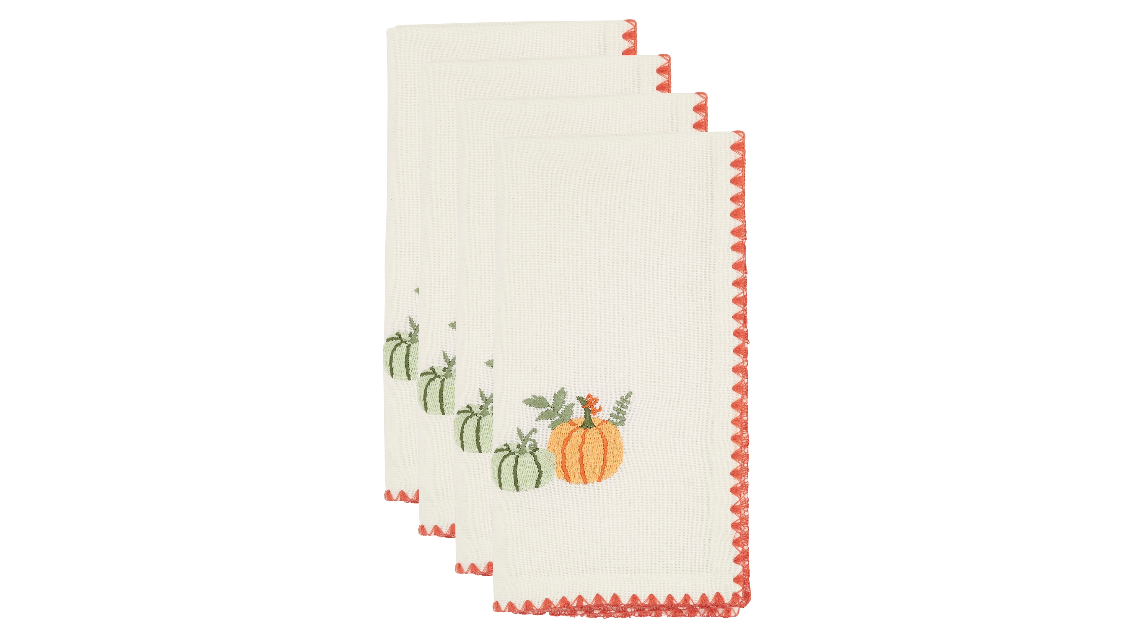 Saro Lifestyle Fall Pumpkins Napkin, Set of 4