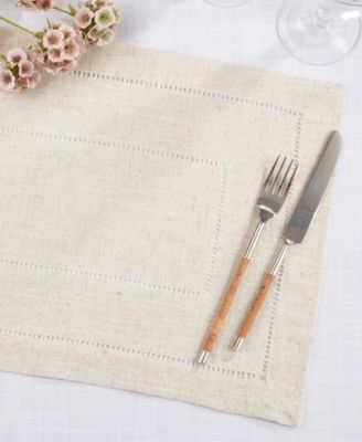 Linen Blend Toscana Double Hemstitched Placemat, Set of 12