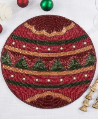 Beaded Ornament Placemat, Set of 4